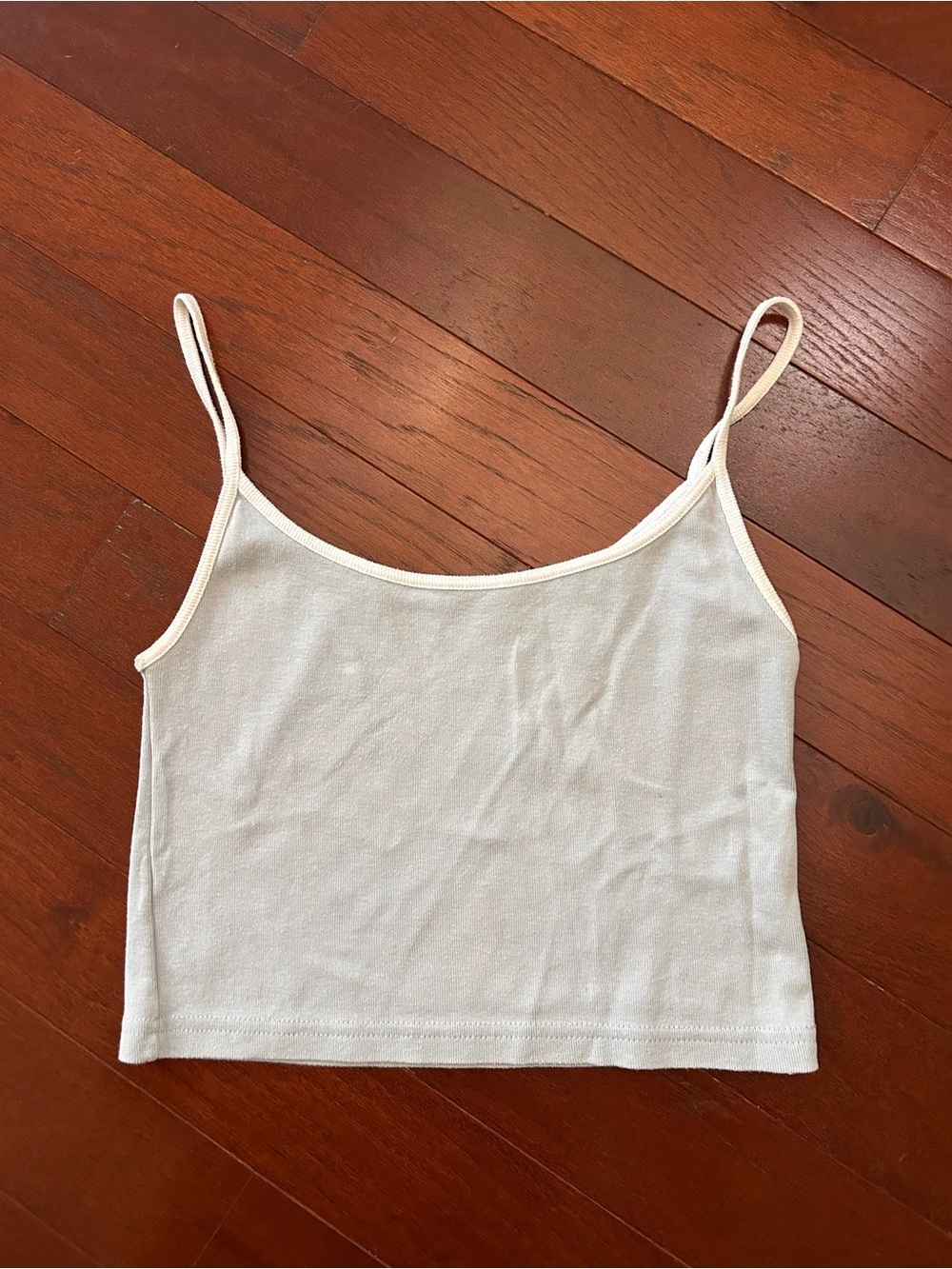 Brandy Melville Skylar Light Blue Contrast Trim Cami Tank Top 100% cotton